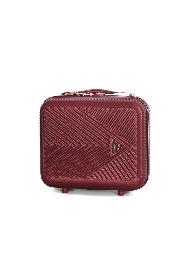 ترافلايت travelite hardshell luggage trolley 4 pcs set,burgundy
