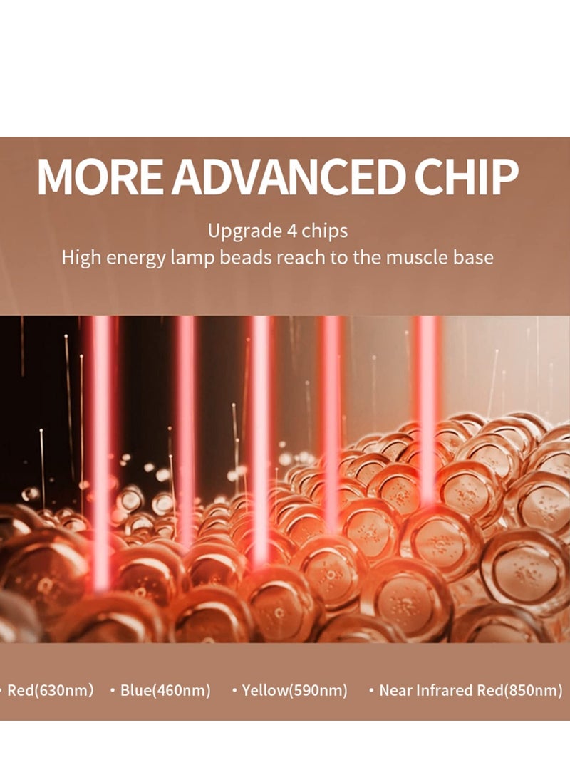 Excefore قناع العلاج بالضوء LED، سيليكون مرن بأربعة ألوان وأطوال موجية لتنعيم الخطوط الدقيقة والتجاعيد على الوجه بالكامل، وشد البشرة، ومنع ظهور حب الشباب، وتقليل الاحمرار والتهيج - Image 5