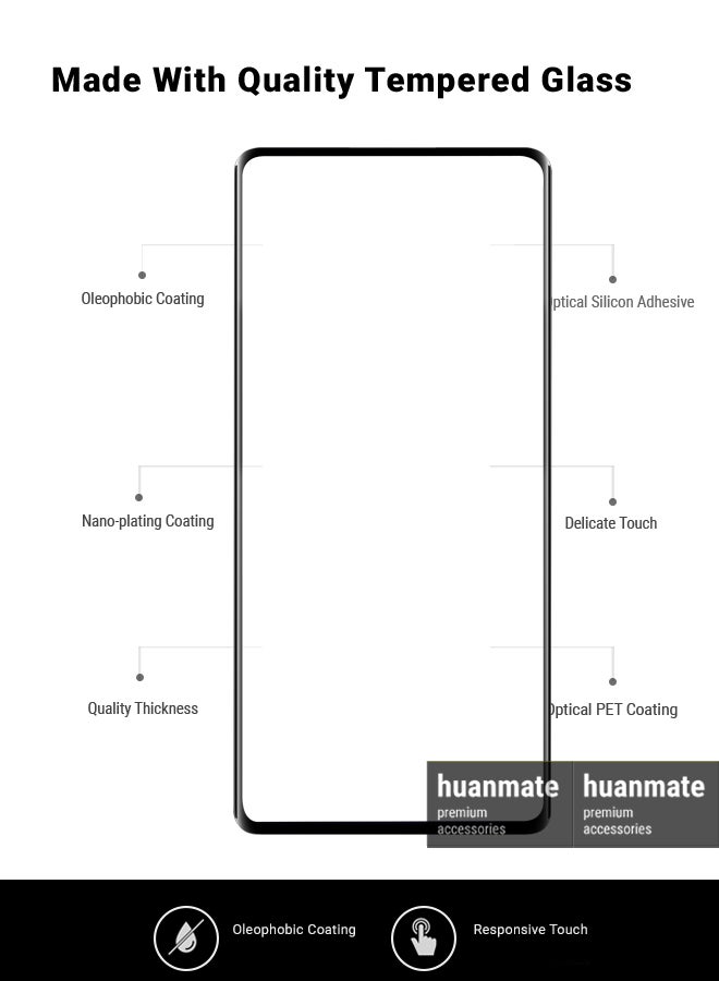 huanmate Xiaomi Redmi Note 14 Pro 4G/5G Screen Protector – Premium Edge to Edge Tempered Glass, High Transparency, Delicate Touch, Anti-Explosion, Smooth Arc Edges, Easy Installation - Image 5