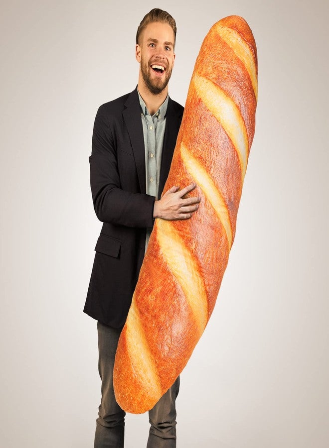 Yookeer 3D Simulation Bread Pillow 47.24 Inches Funny Food Pillow Giant Baguette Cushion Bread Body Plush Food Cushion for Sleeping Decor - Image 1