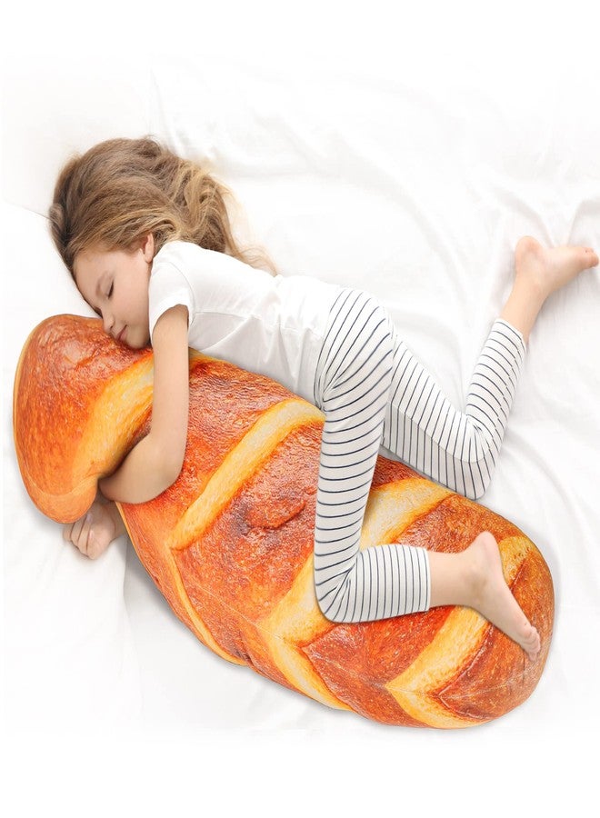Yookeer 3D Simulation Bread Pillow 47.24 Inches Funny Food Pillow Giant Baguette Cushion Bread Body Plush Food Cushion for Sleeping Decor - Image 4
