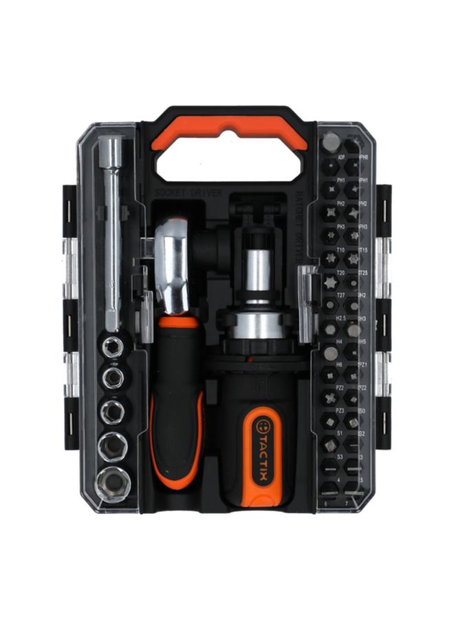 Tactix 40-Piece Versatile and Compact Stubby Tool Set with Storage Box Multicolor  - Image 1