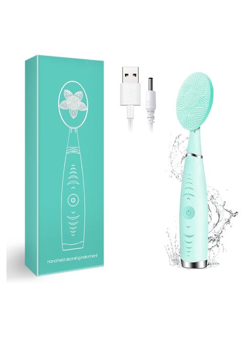 Cleansing brush, portable handle cleansing brush, 5 adjustable speed vibration rechargeable cleansing brush, deep cleansing gentle exfoliating massage