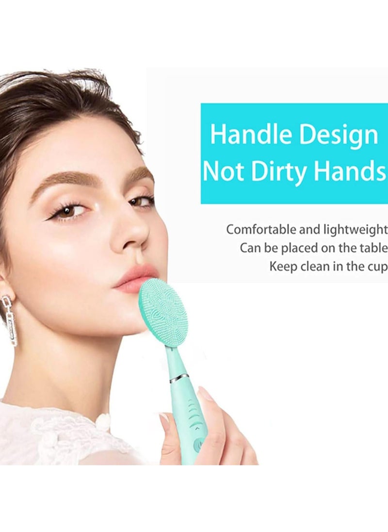 Cleansing brush, portable handle cleansing brush, 5 adjustable speed vibration rechargeable cleansing brush, deep cleansing gentle exfoliating massage