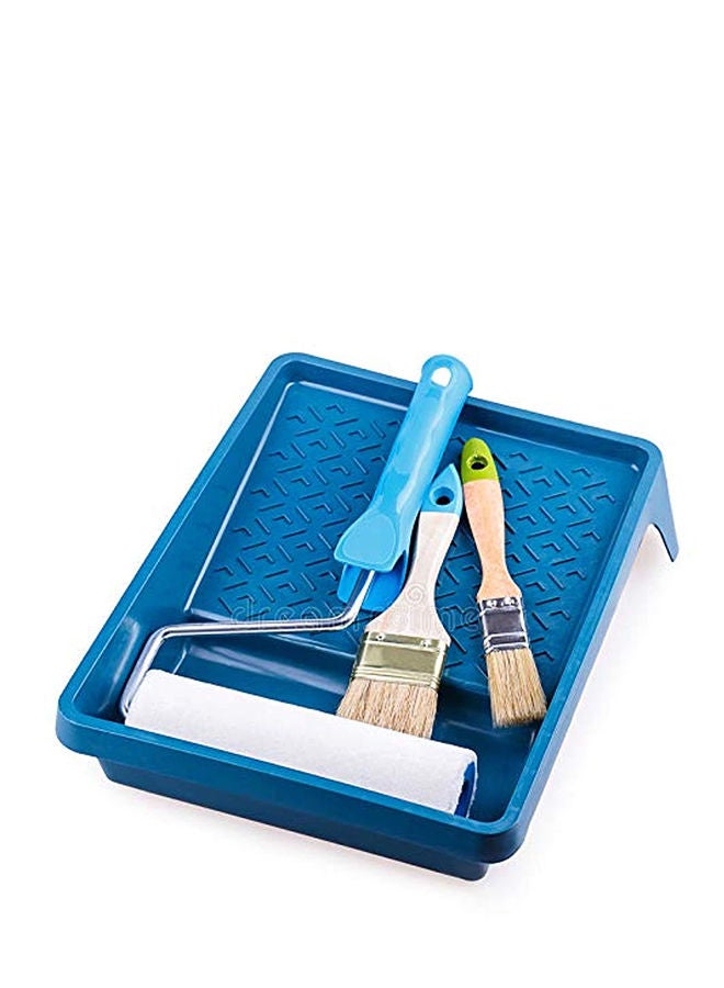 HASANAT ESSENTIALS Essentials Wall Paint Kit of Roller, Scrapper, Brushes And Tray