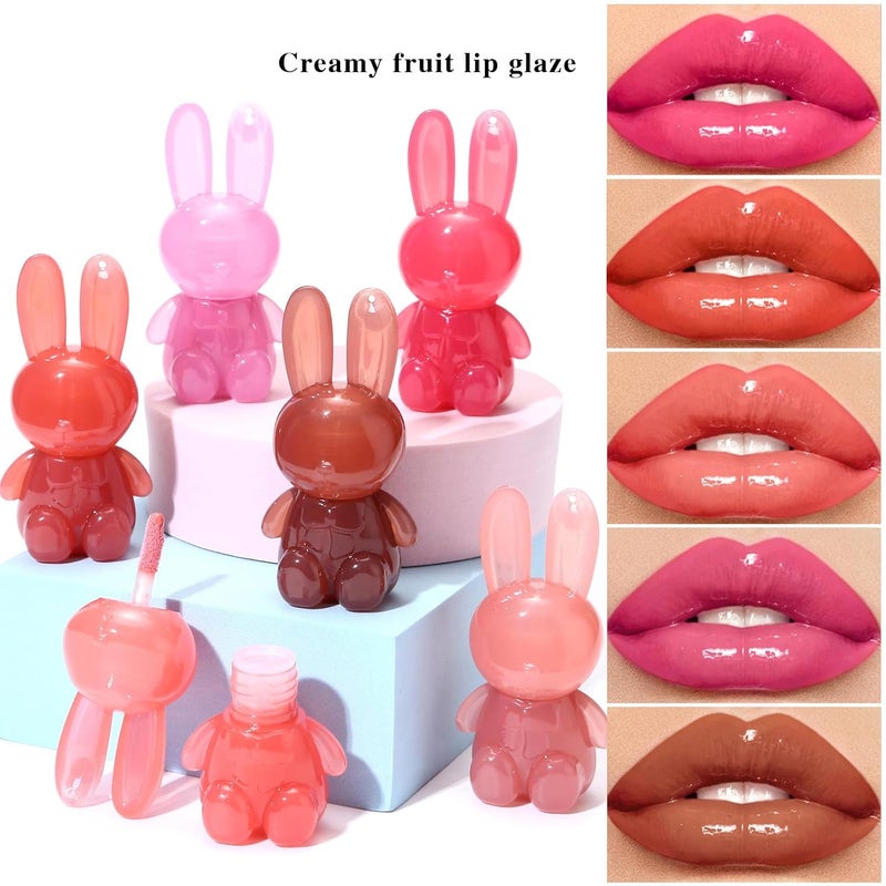 6 Colors Hydrating Lip Gloss Moisturizing Lipstick Rabbits Lip Glaze Easy To Apply Makeup Supplies For Woman - Image 2