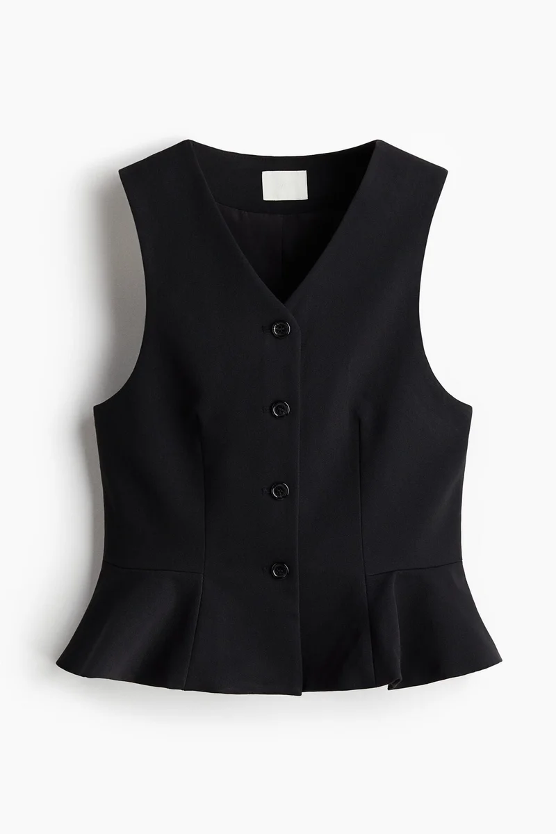 H&M V-neck peplum waistcoat