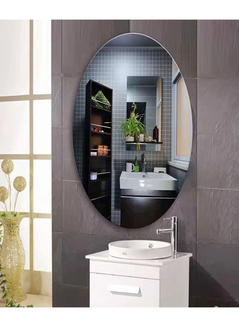 Kimaya 3D Art DIY Acrylic Wall Mirror Sticker – Oval Shape Home Décor for Living Room & Bedroom, Modern Decorative Wall Sticker for Interior Design (45 x 60 cm) - Image 4