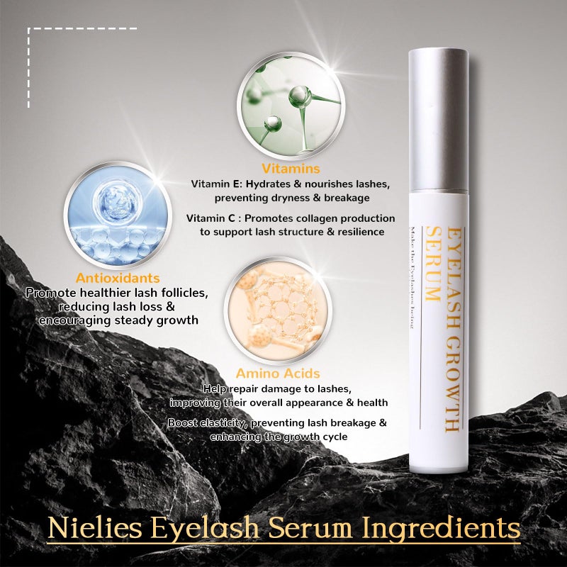 Nielies Lash & Brow Growth Serum â€“ Eyelash Enhancer for Longer Lashes, Suero para PestaÃ±as Crecimiento, Eyebrow Serum for Women, SÃ©rum para PestaÃ±as y Cejas, Rapid Lash Booster - Image 2