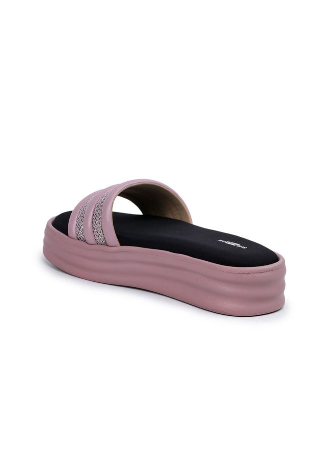 She Zone صنادل لافندر علوية للنساء - Image 3