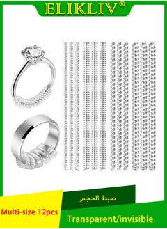 ELIKLIV 12-piece ring adjuster, ring size adjuster, suitable for a variety of materials and different styles of rings, safe and environmentally friendly, easy to use, durable and durable, providing personalized choices, convenient and efficient.  - Image 1