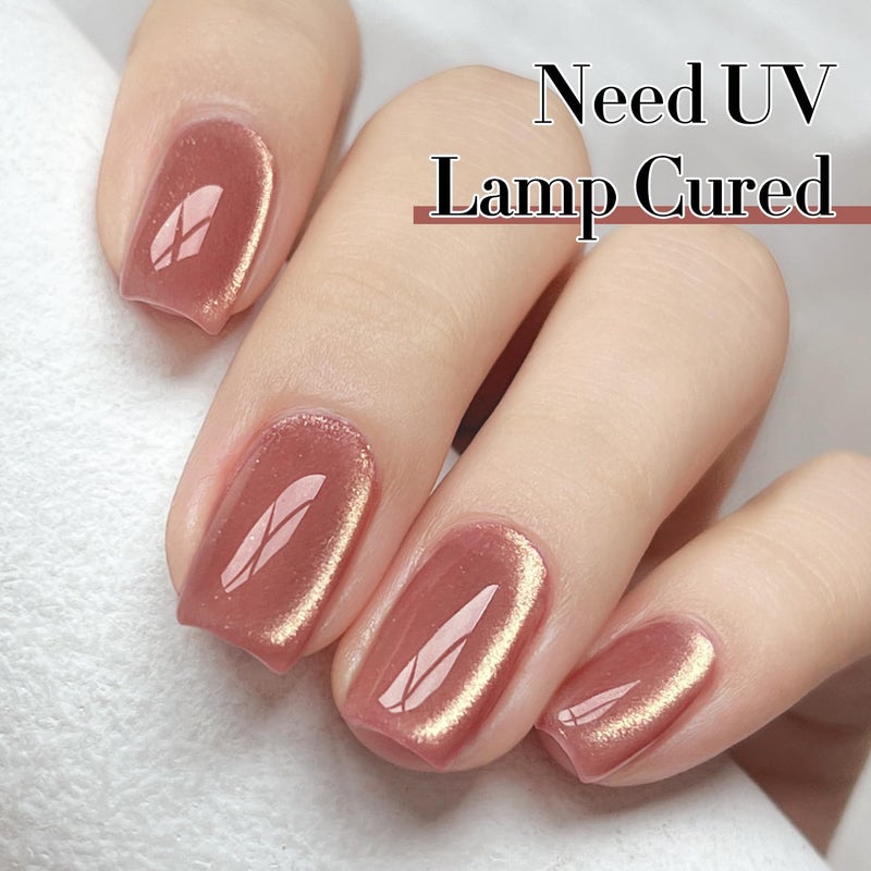 Double Rhythm 15ML Ice Glass Cat Eye Gel Polish with Magnet Holographic Glitter Shimmer Translucent Sheer Color Salon Soak Off Magnetic Nail at Home (Plum Purple-MC1124) - Image 4