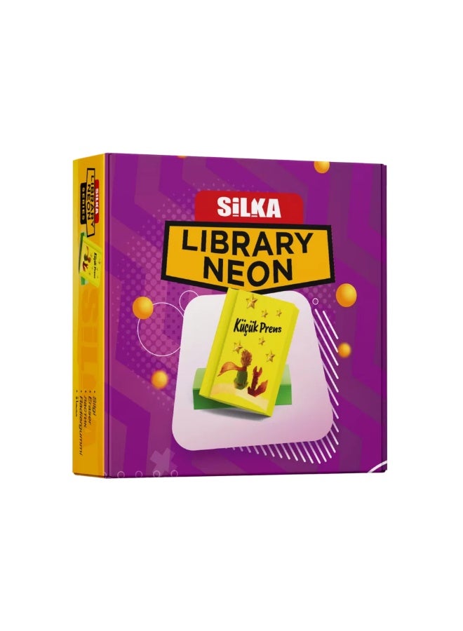 Silka Art.21 Neon Mini Book Eraser Set for School and Office, Colorful Vibrant Novelty Book-Shaped Rubber Eraser Pack for Students, Dust-Free & Safe Formula, Wholesale Carton Box Pack of 36 Units - Image 4
