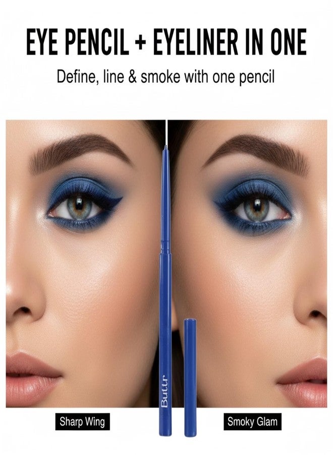 Buttr Blue Velvet Eyeliner delivers long-lasting waterproof color with smooth application for bold defined eyes. - Image 4
