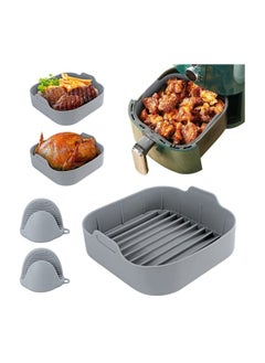 Y&D Air Fryer Silicone Pot - Liners for 6.5 QT or Bigger Square, Food Safe Reusable Basket, Easy Cleaning Pan with Heat-proof Gloves  - Image 1