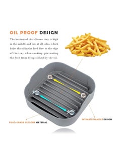 Y&D Air Fryer Silicone Pot - Liners for 6.5 QT or Bigger Square, Food Safe Reusable Basket, Easy Cleaning Pan with Heat-proof Gloves  - Image 4