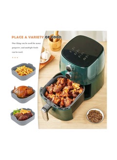 Y&D Air Fryer Silicone Pot - Liners for 6.5 QT or Bigger Square, Food Safe Reusable Basket, Easy Cleaning Pan with Heat-proof Gloves  - Image 2