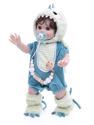Cloveray Reborn Toddler Baby Doll Boy with Freckles 18 Inch Realistic Full Vinyl Body Real Life Baby Dolls with Accessories for 3 Year Old Girls Gifts Pretend Play Premium Collectible Gift - Image 5