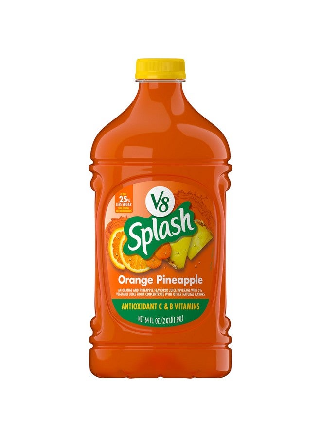 V8 Splash Orange Pineapple Flavored Juice Beverage, 64 FL OZ Bottle - Image 1