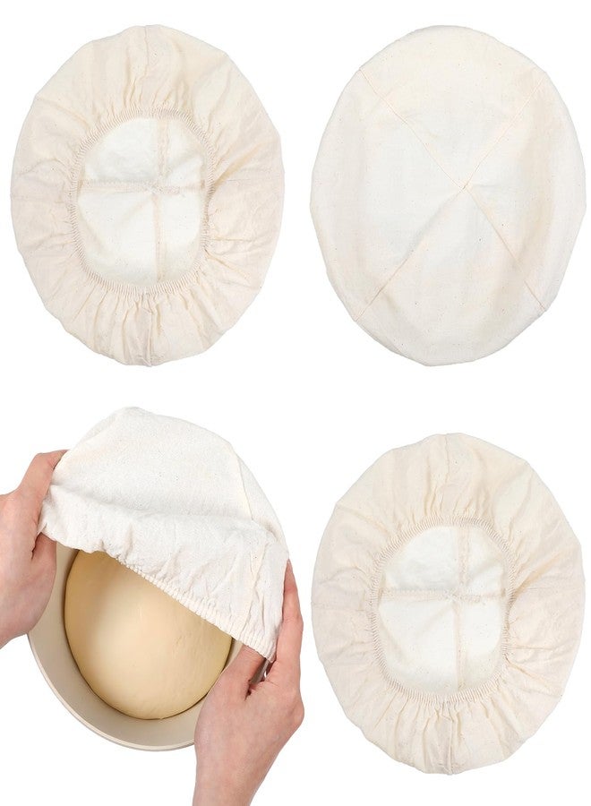 ValueBargain 3Pcs Bowl Covers for Bread Proofing, 9 Inch Reusable Sourdough Covers for Proofing Cover Basket Cloth Bowls Liner Cover for Rising, Ideal for Dough Rising, Easy to Clean (Beige, Round) - Image 1