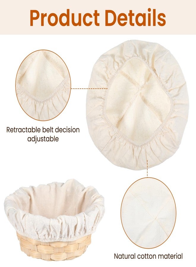 ValueBargain 3Pcs Bowl Covers for Bread Proofing, 9 Inch Reusable Sourdough Covers for Proofing Cover Basket Cloth Bowls Liner Cover for Rising, Ideal for Dough Rising, Easy to Clean (Beige, Round) - Image 3