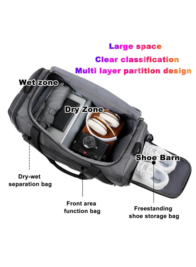 Arabest Gym Bag With Dry Wet Separation And Shoe Compartment Pockets Water Resistant Weekender Duffel Travel Bags - Image 3