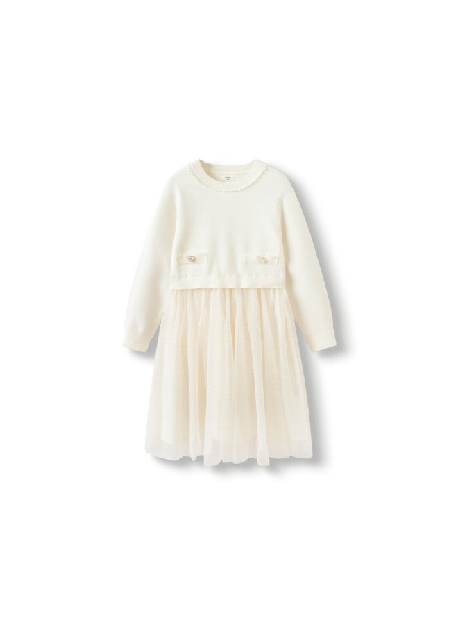 Balabala Girl's Dress, Children's Skirt, Big Girl Tulle Princess Dress, Spring/autumn Kids' Fashion, High-end Sweet Style - Image 2