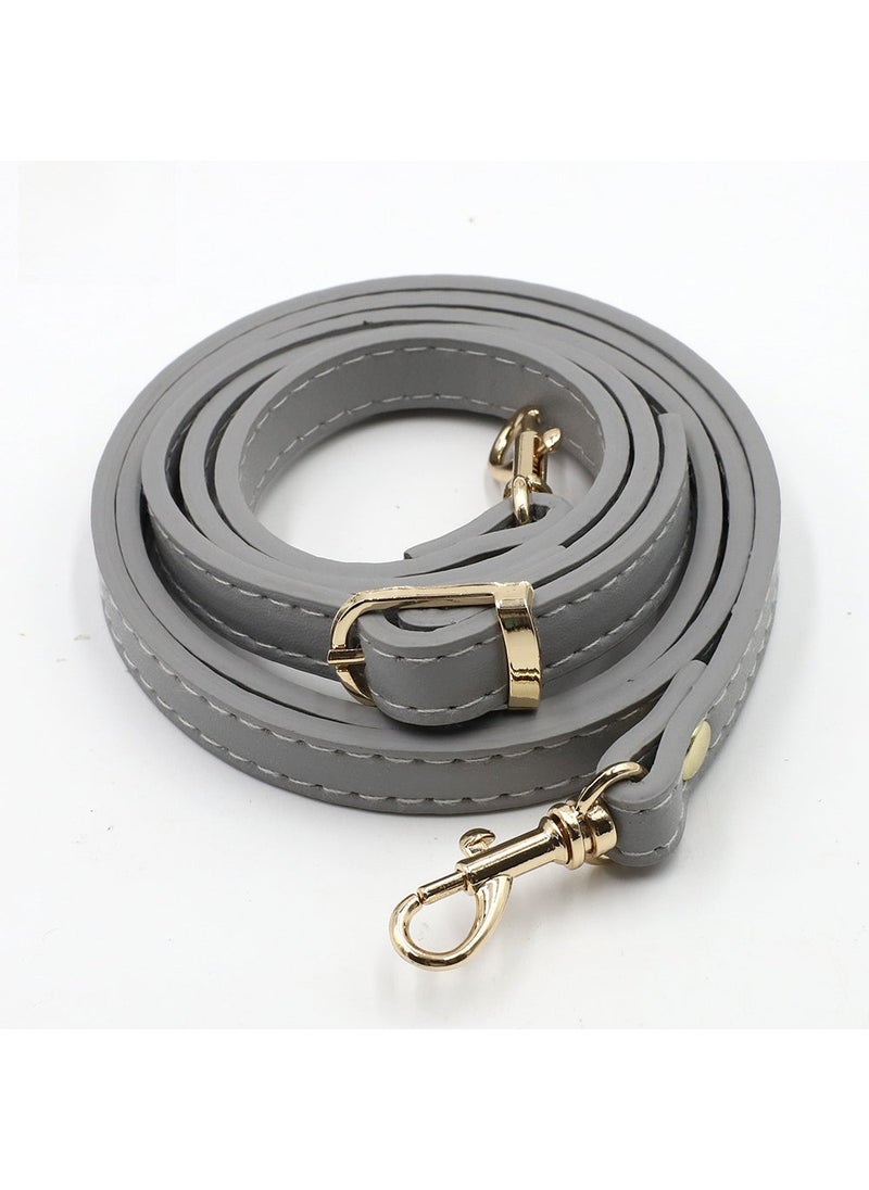 Generic Ladies Crossbody Bag Strap with DIY Removable Handle Grey (gold buckle) 