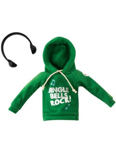 The Elf on the Shelf Elf On The Shelf Boy with Jingle Jam Hoodie Set - Blue Eyed Boy Elf Doll with Book and Hoodie with DJ Headphones - Customize Your Elf with Unique DJ Spinning Holiday Tunes - Elf Figure Clothing Pack  - Image 4