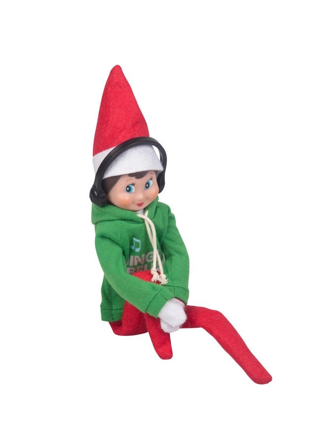 طقم هودي Elf On The Shelf Boy with Jingle Jam - دمية Elf Boy Blue Eyed Boy مع كتاب وهودي مع سماعات رأس DJ - قم بتخصيص Elf الخاص بك مع نغمات DJ Spinning الفريدة للعطلات - مجموعة ملابس Elf Figure - pzsku/Z3D5E16B6FCC46209D306Z/45/_/1736426826/67f1a1b9-82f8-4765-aa18-d845e2c4510b