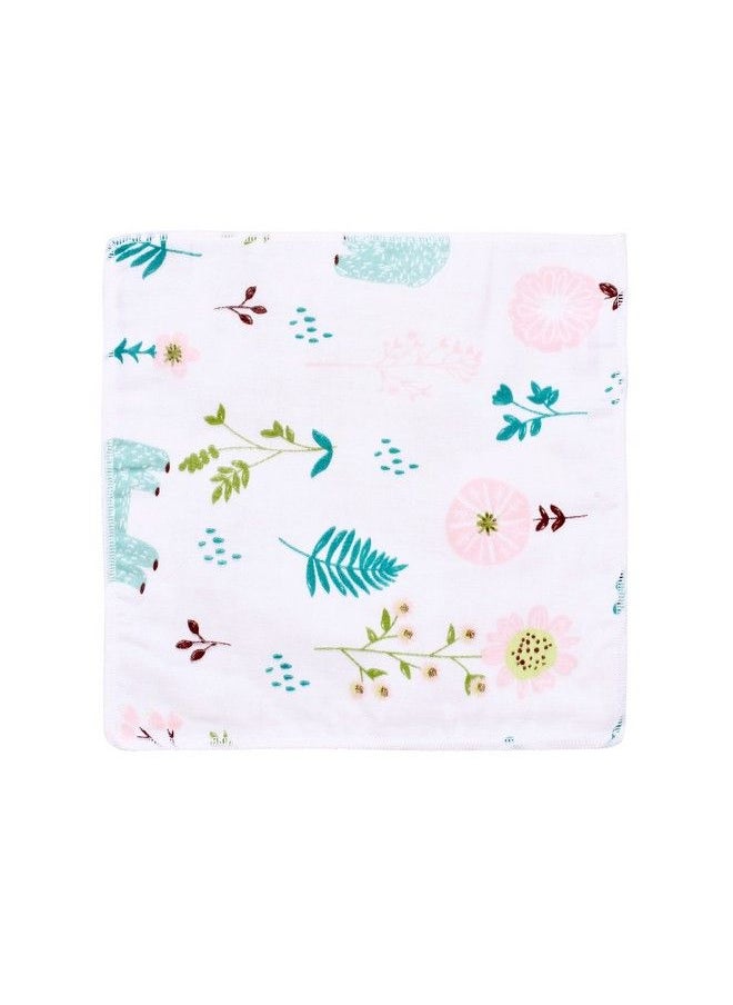 The Little Lookers 12Piece Soft Organic Cotton Muslin Newborn Face Towels Washcloths In Cute Random Prints (Multipack Of 12)  - Image 3