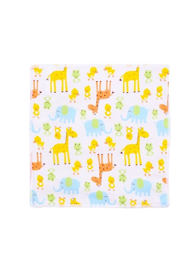 The Little Lookers - 12Piece Soft Organic Cotton Muslin Newborn Face Towels Washcloths In Cute Random Prints (Multipack Of 12) - Image 1