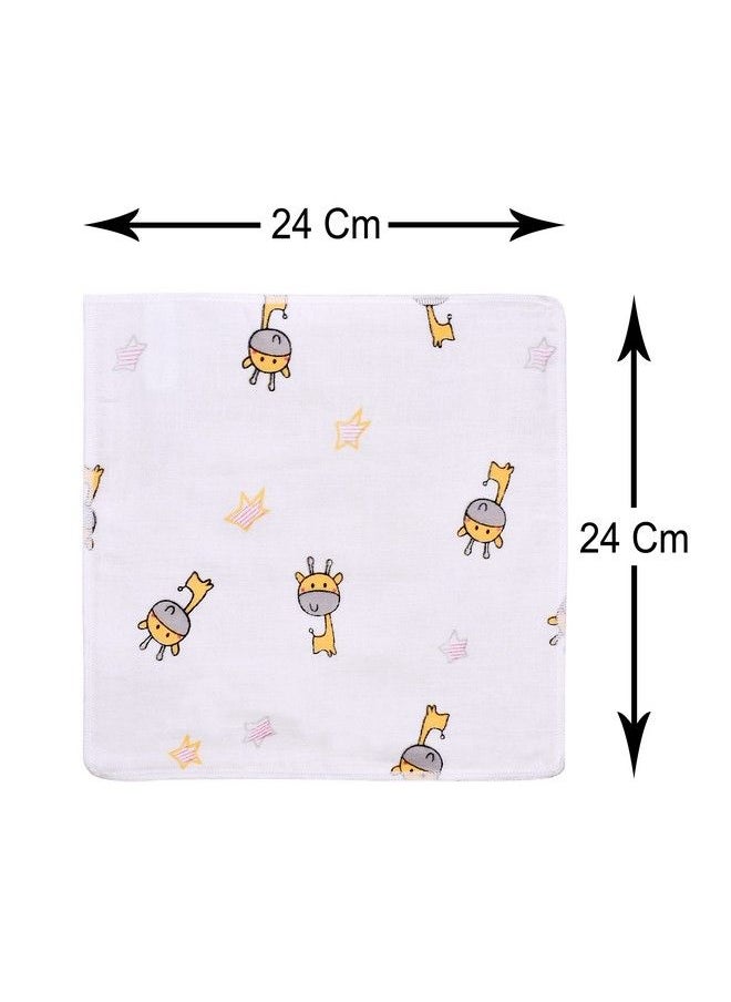 The Little Lookers 12Piece Soft Organic Cotton Muslin Newborn Face Towels Washcloths In Cute Random Prints (Multipack Of 12)  - Image 4