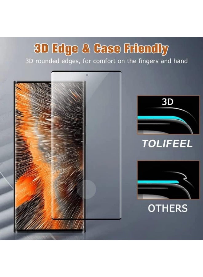 GOLDEN MASK Compatible With Samsung Galaxy S24 9H Full Glue Screen Protector Premium-Black - Image 5