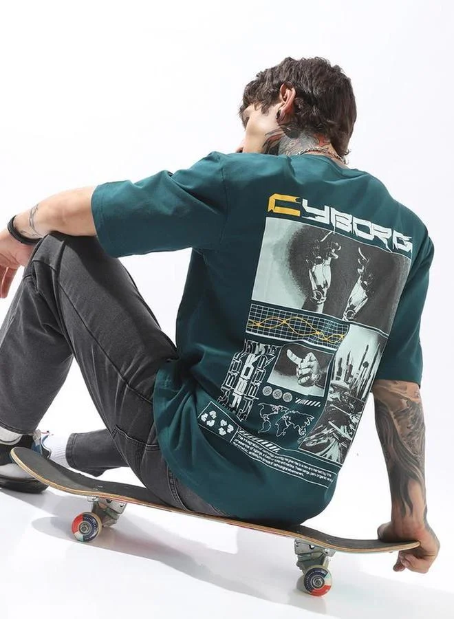 هوبرهولمي Hubberholme Oversized Graphic Print T-Shirt
