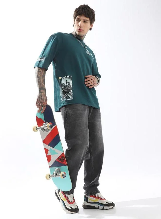 هوبرهولمي Hubberholme Oversized Graphic Print T-Shirt