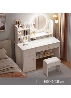 Multifunctional Makeup Vanity Dressing Table with Drawers and Chair 100 CM
