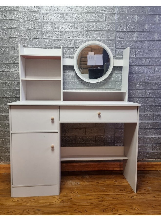 keke - Multifunctional Makeup Vanity Dressing Table with Drawers and Chair 100 CM - Image 1