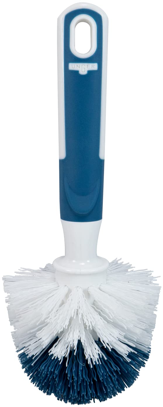Unger Sink & Dish Scrub Brush - Kitchen Scrub Brush  Dish Washing Scrubber  Small Cleaning Brush  Kitchen Cleaning Supplies  Non-Scratch Bristles  Glassware  Pots  Pans  Tumblers  Drains & Disposals - Image 1
