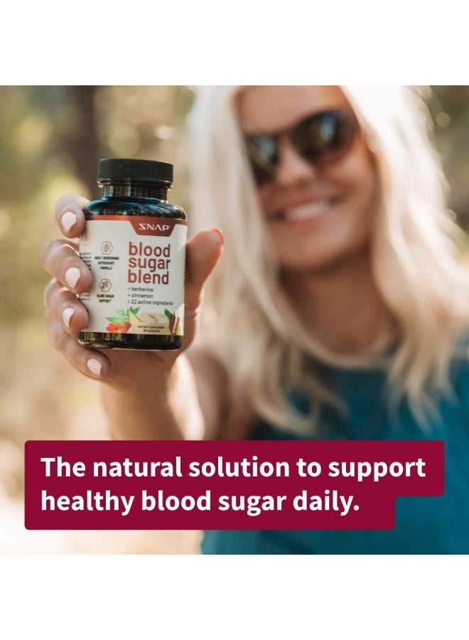 SNAP SUPPLEMENTS Blood Sugar Support Supplement - Berberine Supplement With Organic Turmeric, Alpha Lipoic Acid, Zinc, Cinnamon, Chromium That Promotes Healthy Glucose Levels, 60 Capsules - Image 3