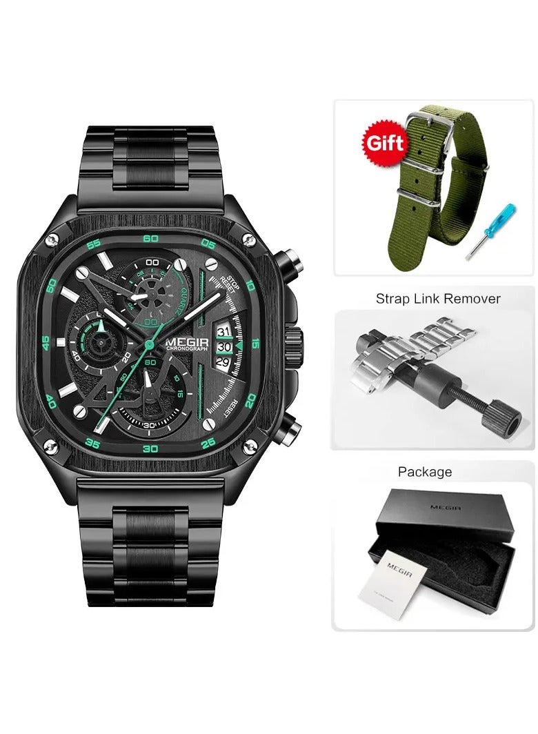 ميجر ساعة رياضية رجالية مقاومة للماء ساعة يد إلكترونية يابانية منبه للحركة - Image 1
