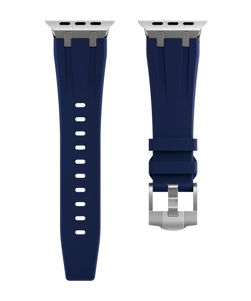 Ready Stock Suitable For Apple Watch Apple Watch Liquid Silicone Strap Stainless Steel Head Ultra Strap - Image 5