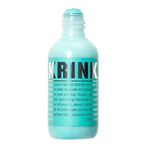 Krink K-60 Light Green Paint Marker - Vibrant and Opaque Fine Art Graffiti Markers for Canvas Metal Glass Paper and More - Alcohol-Based Permanent Graffiti Mop Paint Marker for Lasting Tags - Image 1