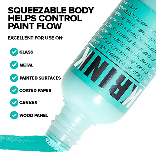 Krink K-60 Light Green Paint Marker - Vibrant and Opaque Fine Art Graffiti Markers for Canvas Metal Glass Paper and More - Alcohol-Based Permanent Graffiti Mop Paint Marker for Lasting Tags - Image 4