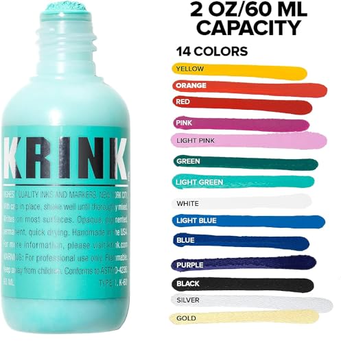 Krink K-60 Light Green Paint Marker - Vibrant and Opaque Fine Art Graffiti Markers for Canvas Metal Glass Paper and More - Alcohol-Based Permanent Graffiti Mop Paint Marker for Lasting Tags - Image 3