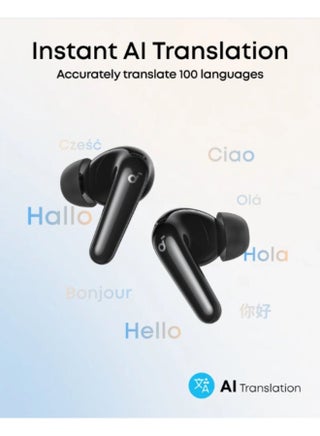 سماعات أذن لاسلكية حقيقية Soundcore R60i NC مع إلغاء الضوضاء التكيفي، LDAC عالي الدقة، 50 ساعة من وقت التشغيل، مكالمات واضحة بالذكاء الاصطناعي، IP55، شحن سريع، أسود - view 2