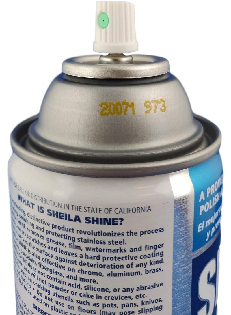 Sheila Shine شيلة شاين 3 أونص. منظف وملمع الفولاذ المقاوم للصدأ، يزيل الدهون، بصمات الأصابع، علامات الماء في المنزل، رذاذ منظف للمطبخ للفولاذ المقاوم للصدأ مثالي للأجهزة، الثلاجة، الحوض، المواقد - Image 3