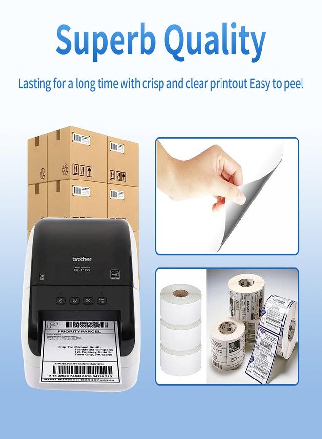 AYMSous Compatible 4 Pack DK-2205 Continuous White Label Paper (2-3/7"x100') with 4 Refillable Cartridge Replacement for Brother DK-2205 for QL-700 QL570 QL710W QL800 QL810W QL1060N QL720NW QL550 - Image 5