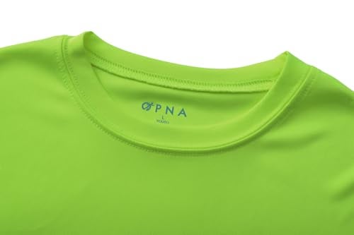 Opna Youth Boys Dri Fit Athletic T Shirts for Boys & Girls Sports Undershirt – Youth & Teen Sizes Lime-L - Image 5