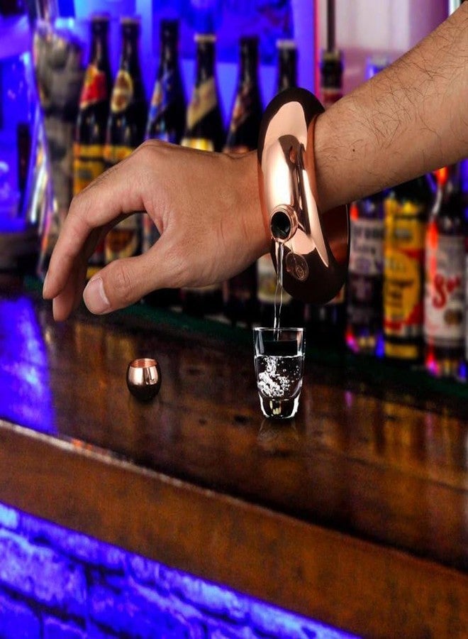 Comfysail 3.5oz Smooth Stainless Steel Portable Bracelet Hip Flask for Storing Whiskey/Alcohol Gold - Image 5